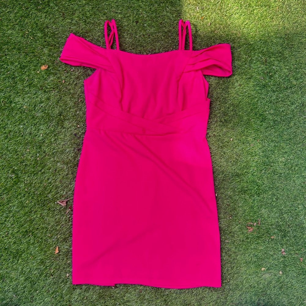 Pink Off-Shoulder Dress